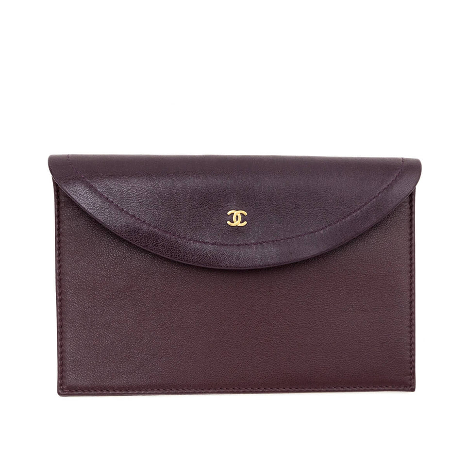 Chanel Burgundy Lambskin Quilted Coco Vintage Jumbo Flap