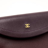 Chanel Burgundy Lambskin Quilted Coco Vintage Jumbo Flap