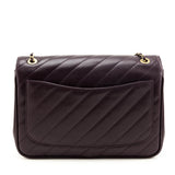 Chanel Burgundy Lambskin Quilted Coco Vintage Jumbo Flap