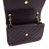Chanel Burgundy Lambskin Quilted Coco Vintage Jumbo Flap