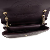 Chanel Burgundy Lambskin Quilted Coco Vintage Jumbo Flap