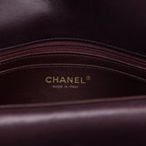 Chanel Burgundy Lambskin Quilted Coco Vintage Jumbo Flap