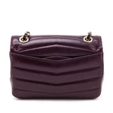Chanel Burgundy Shiny Lambskin Quilted Small Chevron Miroir Flap Bag