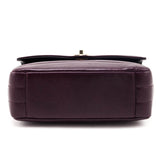 Chanel Burgundy Shiny Lambskin Quilted Small Chevron Miroir Flap Bag