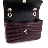 Chanel Burgundy Shiny Lambskin Quilted Small Chevron Miroir Flap Bag