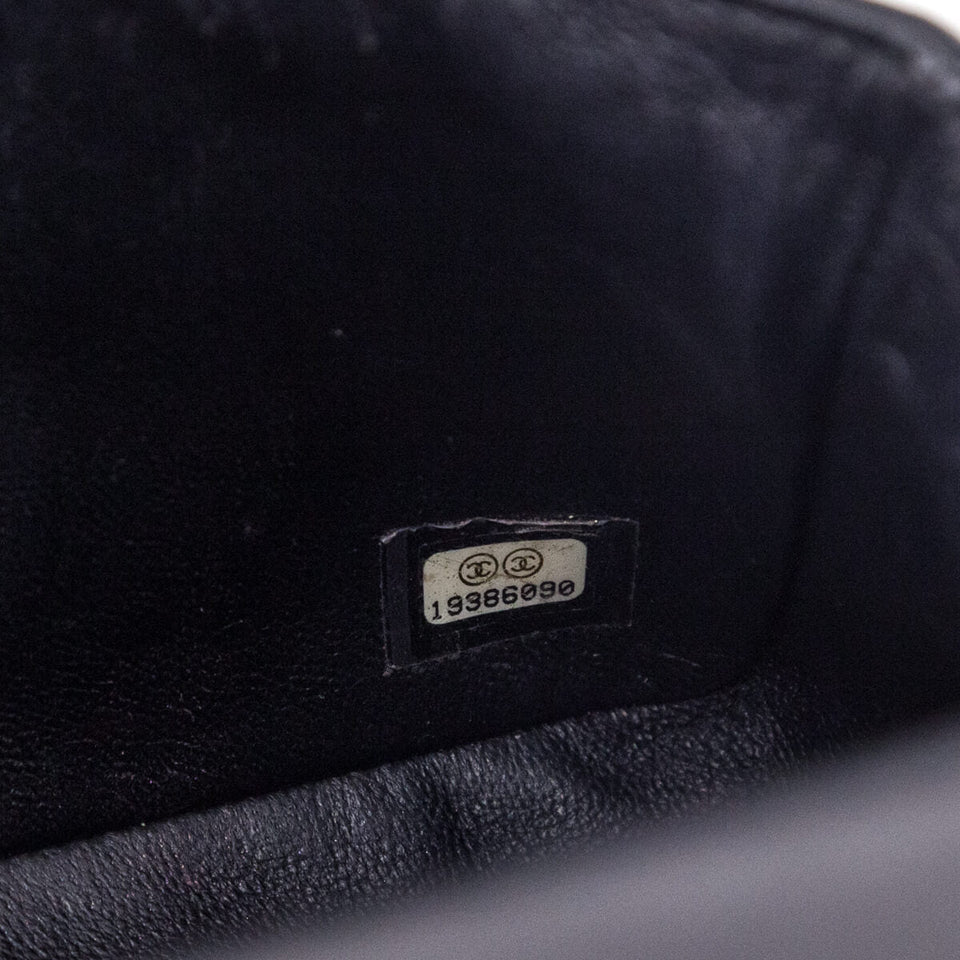 Chanel Black Lambskin Quilted Mini Rectangular Flap