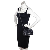 Chanel Black Lambskin Quilted Mini Rectangular Flap