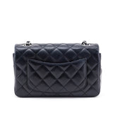 Chanel Black Lambskin Quilted Mini Rectangular Flap