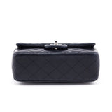 Chanel Black Lambskin Quilted Mini Rectangular Flap