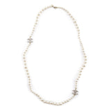 Chanel Faux Pearl CC Station Necklace