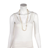 Chanel Faux Pearl CC Station Necklace