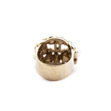 Chanel Gold-Tone, Faux Pearl & CC Cocktail Ring Size US 7.25