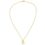 Chanel Gold Strass CC Pendant Necklace