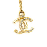 Chanel Gold Strass CC Pendant Necklace