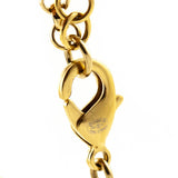 Chanel Gold Strass Heart Charm Link Bracelet