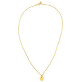 Chanel Gold Strass Heart Pendant Necklace