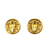 Chanel Gold Vintage CC Clip On Earrings