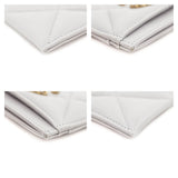 Chanel Gray Lambskin Quilted Chanel 19 Card Holder
