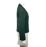 Chanel Green Tweed Vintage Double Breasted Jacket Size L | FR 42