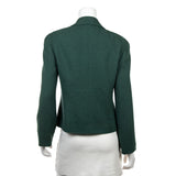 Chanel Green Tweed Vintage Double Breasted Jacket Size L | FR 42