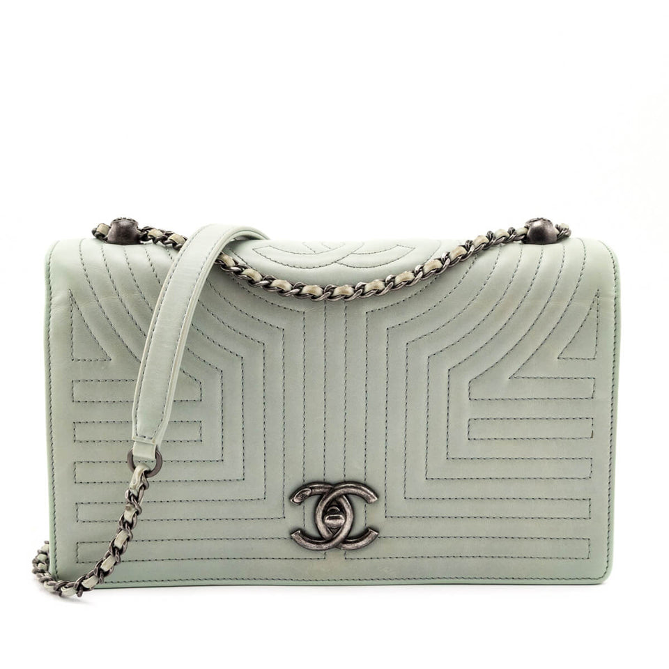 Chanel Jade Calfskin Quilted Small Korean Garden Flap Bag
