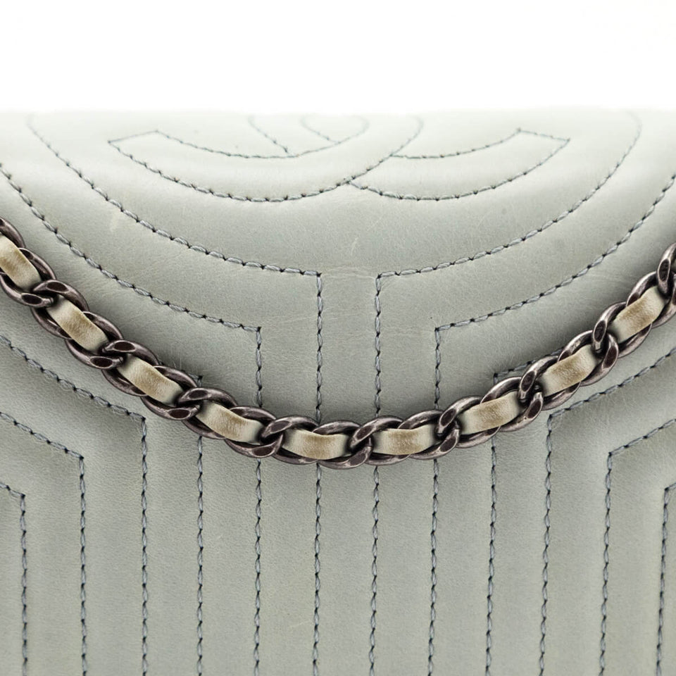 Chanel Jade Calfskin Quilted Small Korean Garden Flap Bag