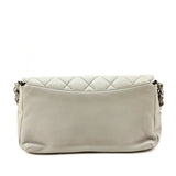 Chanel Light Gray Lambskin Quilted Small Single Flap Shoulder Bag
