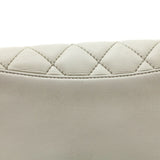 Chanel Light Gray Lambskin Quilted Small Single Flap Shoulder Bag