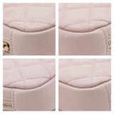 Chanel Light Pink Caviar Quilted Small Curvy Pouch Cosmetic Case