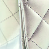 Chanel Light Purple Iridescent Lambskin Quilted Mini Square Flap