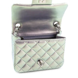 Chanel Light Purple Iridescent Lambskin Quilted Mini Square Flap