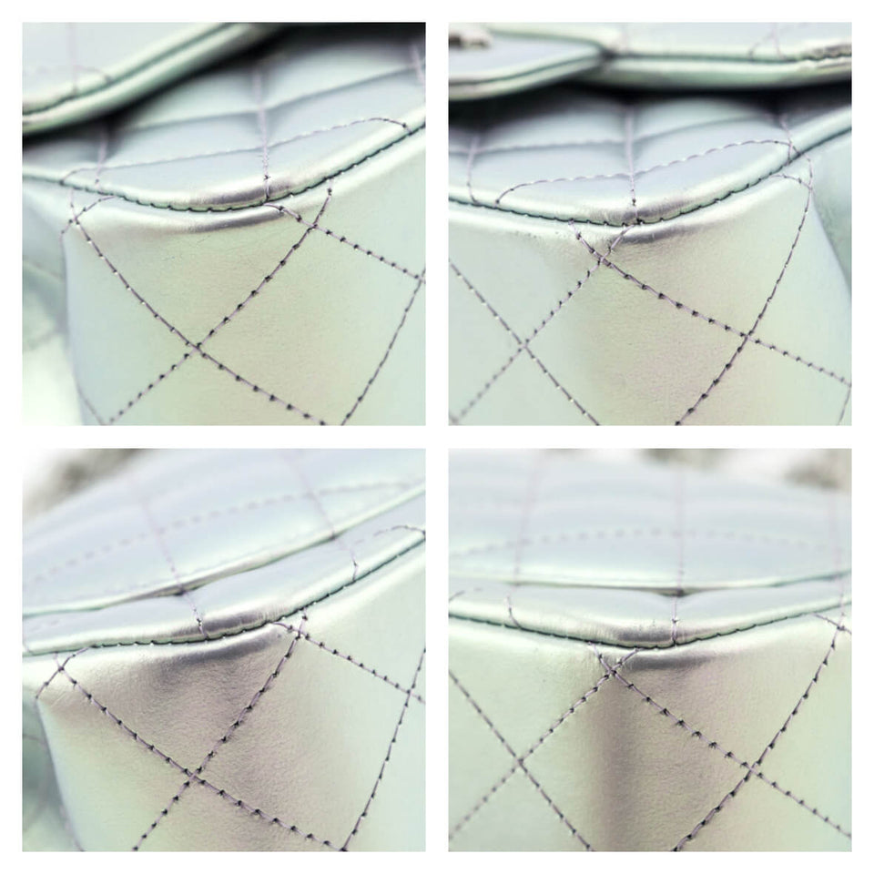 Chanel Light Purple Iridescent Lambskin Quilted Mini Square Flap