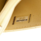Chanel Light Yellow Lambskin Quilted Wallet On Chain
