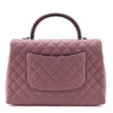Chanel Mauve Caviar & Lizard Quilted Medium Coco Handle Flap Bag