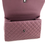 Chanel Mauve Caviar & Lizard Quilted Medium Coco Handle Flap Bag