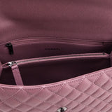 Chanel Mauve Caviar & Lizard Quilted Medium Coco Handle Flap Bag