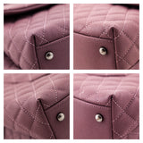 Chanel Mauve Caviar & Lizard Quilted Medium Coco Handle Flap Bag