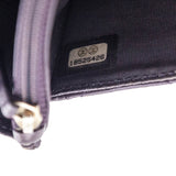 Chanel Dark Mauve Metallic Quilted Lambskin Wallet On Chain