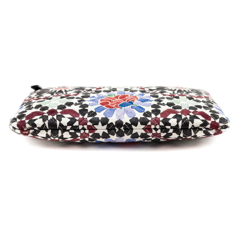 Chanel Multicolor Quilted Glazed Lambskin Small Paris Dubai Pouch