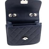 Chanel Navy Caviar Quilted CC Box Flap