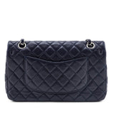 Chanel Navy Quilted Lambskin Medium Soft Double Flap Bag
