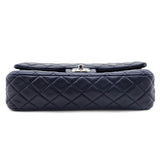 Chanel Navy Quilted Lambskin Medium Soft Double Flap Bag