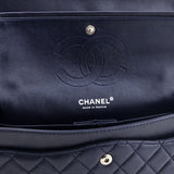 Chanel Navy Quilted Lambskin Medium Soft Double Flap Bag