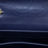 Chanel Navy Quilted Lambskin Small Trendy CC Top Handle Flap Bag