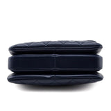 Chanel Navy Quilted Lambskin Small Trendy CC Top Handle Flap Bag