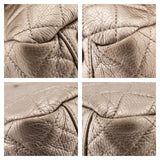 Chanel Pale Gold Metallic Calfskin Quilted XXL Travel Flap Bag