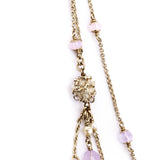 Chanel Purple Bead & Gold CC Multi-Strand Necklace