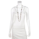 Chanel Purple Bead & Gold CC Multi-Strand Necklace