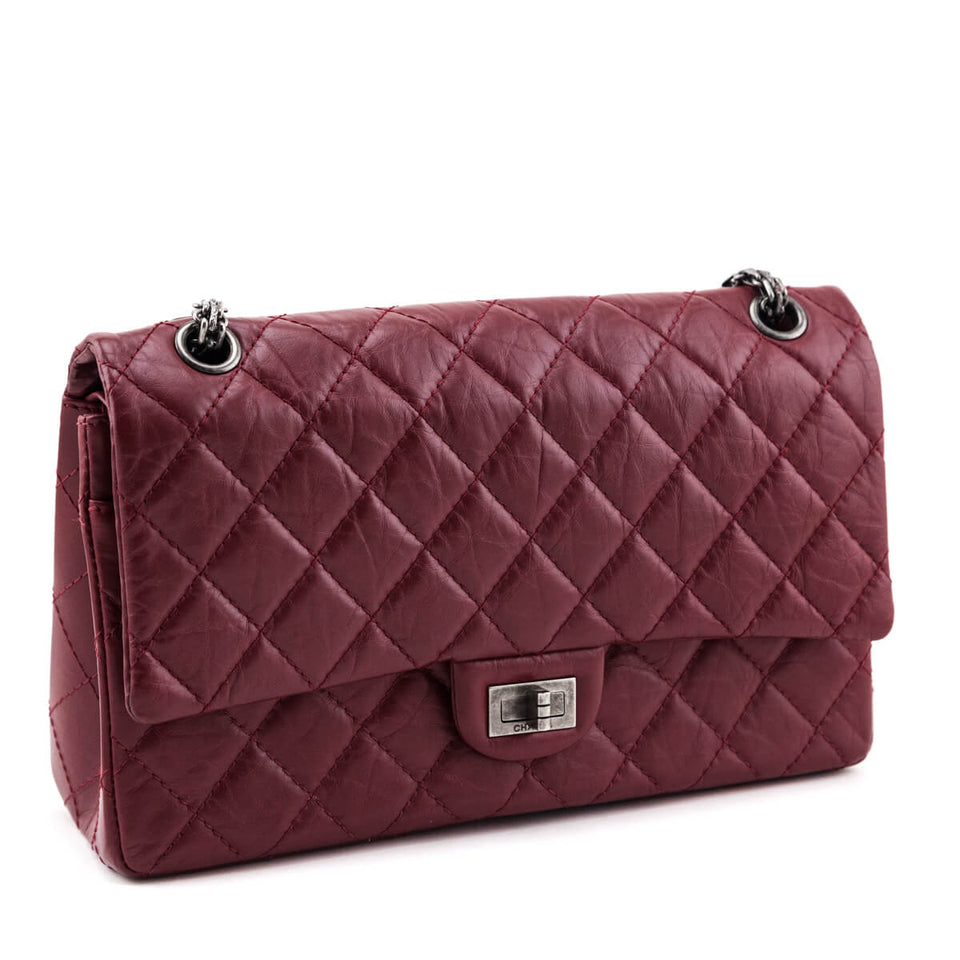 Chanel Red Quilted Aged Calfskin 2.55 Reissue 226 Flap Bag
