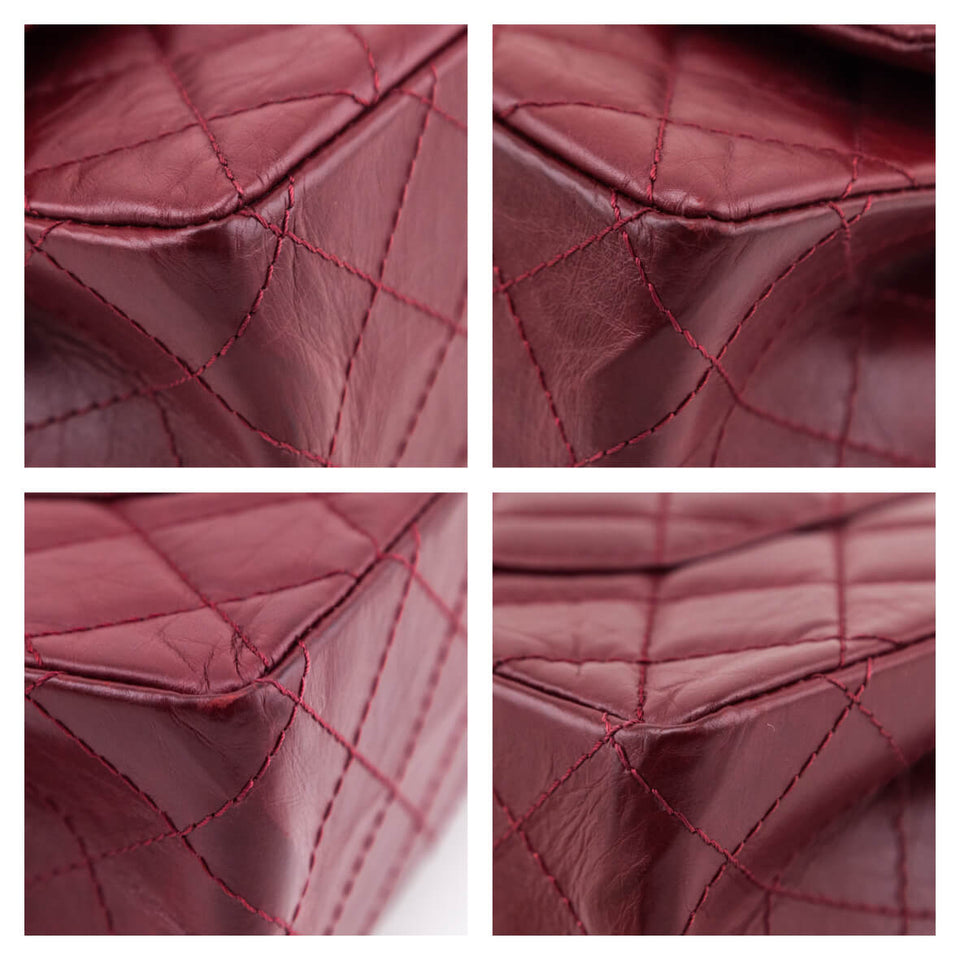 Chanel Red Quilted Aged Calfskin 2.55 Reissue 226 Flap Bag